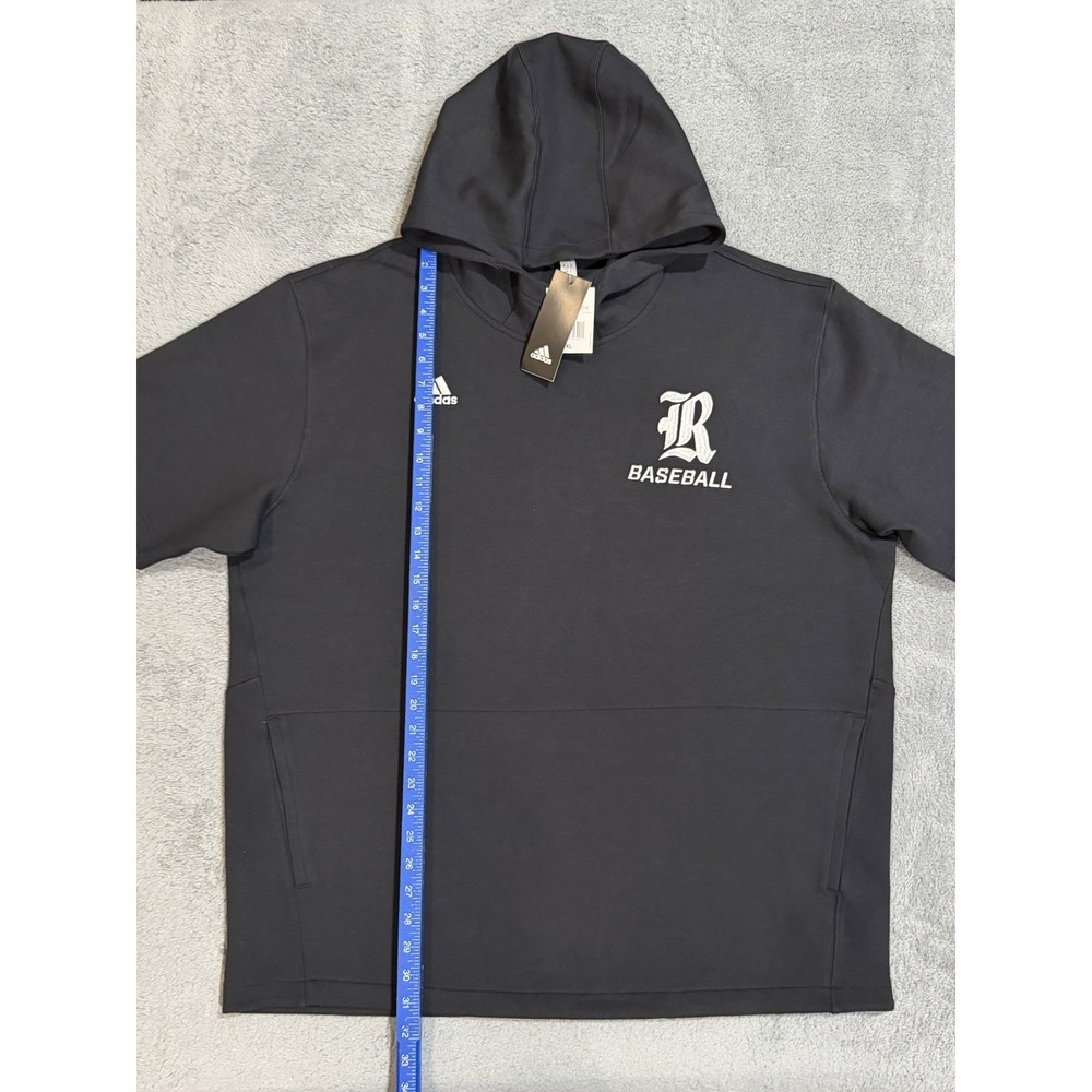 Adidas Team Issued Men's XL Rice University Owls Icon Short Sleeve Hoodie Black - Picture 2 of 11